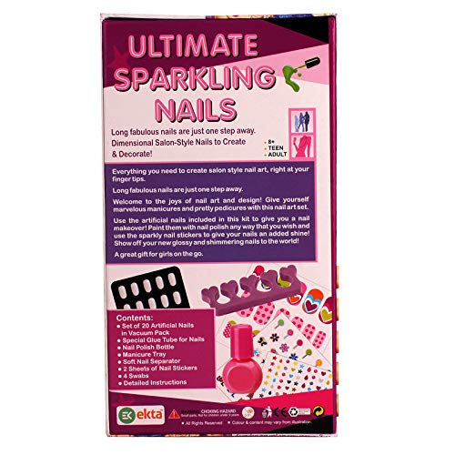 Ekta Ultimate Sparkling Nails Multicolor