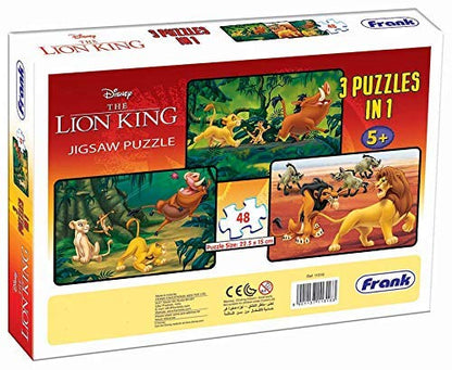 Frank Disney The Lion King Puzzles - 48 Pieces 3 in 1 Jigsaw Puzzles for Kids for Age 5 Years Old and Above