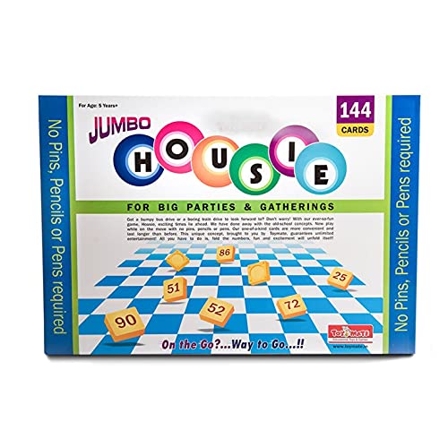Housie Jumbo - 144 Tickets Fun Multicolour Board Game for Kids - (Age Group : 3-15 Years)
