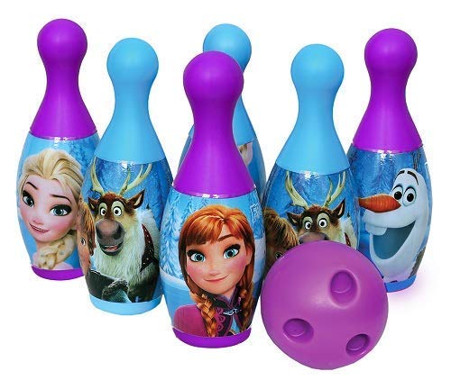 Bowling Game Set for Kids with 6 Pin 1 Ball Sport Toys Gift for Baby Boys Girls Age 3 4 5 6 7 8........12 Years Old. (Frozen Bowling Set)