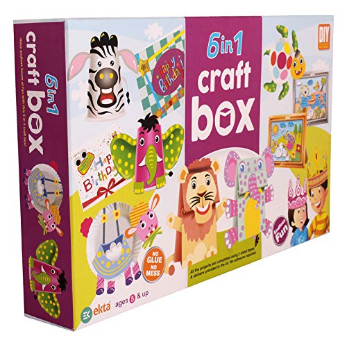 Ekta 6 in Craft Box, Paper Making Toy for Both Boys and Girls, Multicolor, Exciting Game for Children Multicolor