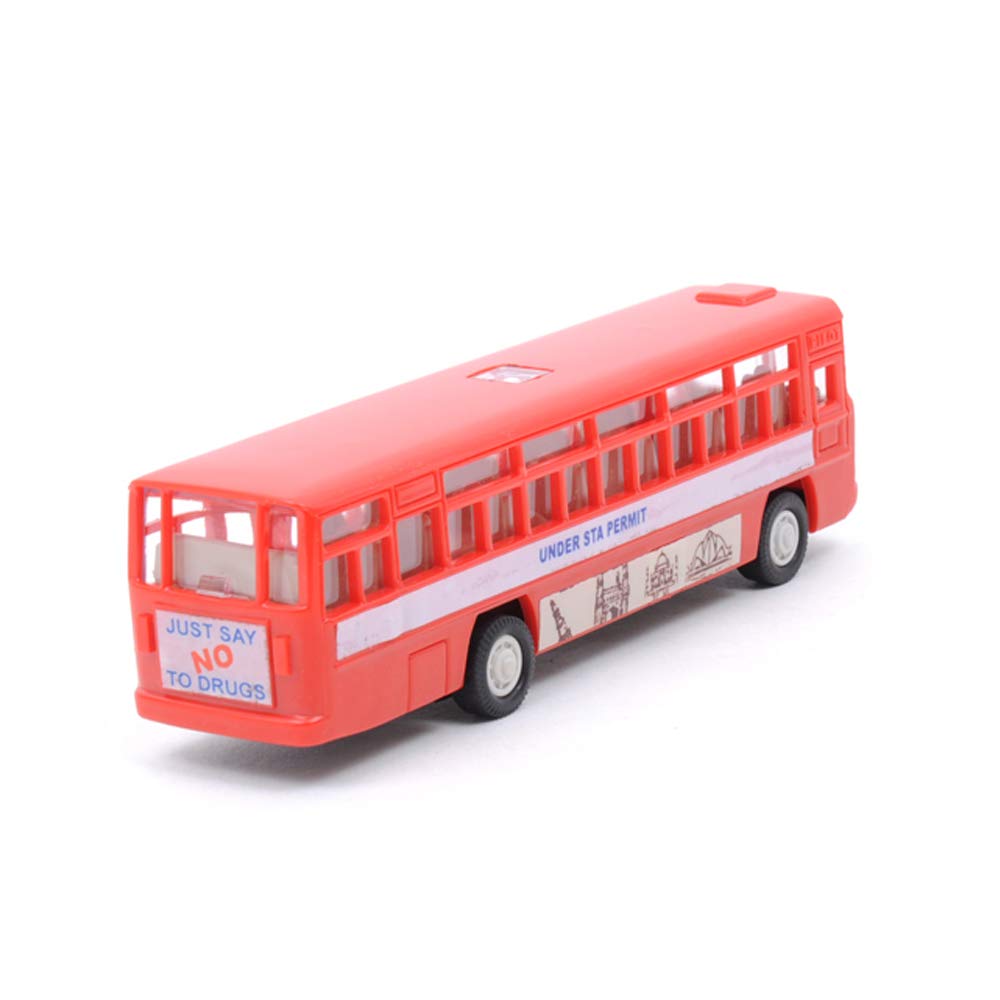 Centy Toys Plastic Pull Back City Bus, 1 Pull Back Bus, multicolor - MRGTOYS
