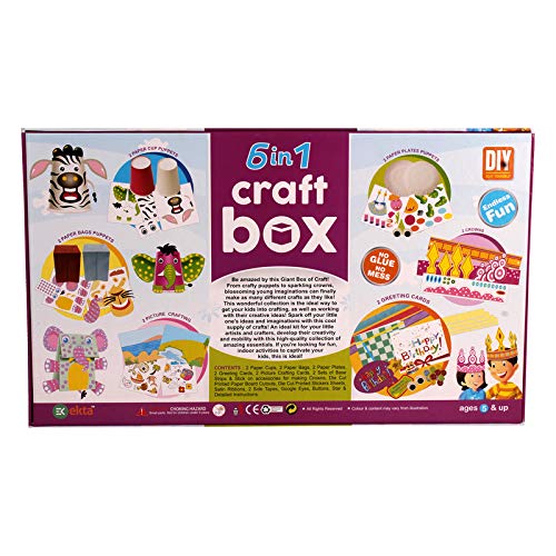 Ekta 6 in Craft Box, Paper Making Toy for Both Boys and Girls, Multicolor, Exciting Game for Children Multicolor