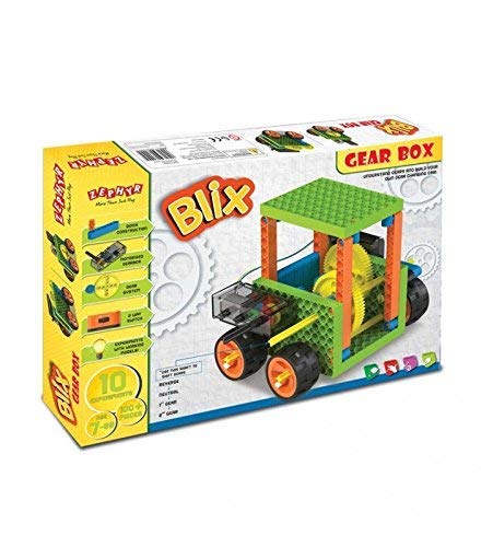 MECHANIX Blix Gear Box Construction Set (Multicolour), Construction Toy,Science Kit, Building Blocks, DIY Toy, Boys & Girls 7+