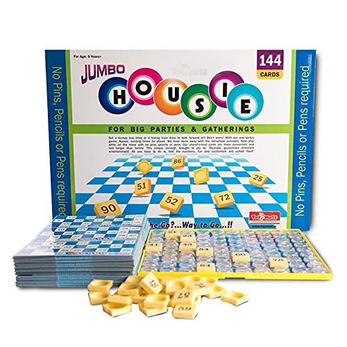 Housie Jumbo - 144 Tickets Fun Multicolour Board Game for Kids - (Age Group : 3-15 Years)