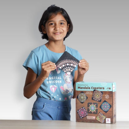 TOYKRAFTT Painting Kit for Kids Mandala Art Kit| Dot Painting Kit| Toys for Girls Boys 7 to 12 Years| Gifts for Birthday Dot Mandala Table Coaster
