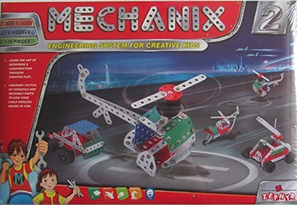MECHANIX - 2 DIY, Construction toy,Building blocks,Educational toys,for 8+ yrs boys and girls - Multicolor