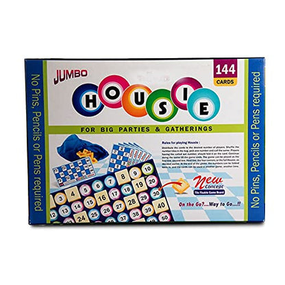 Housie Jumbo - 144 Tickets Fun Multicolour Board Game for Kids - (Age Group : 3-15 Years)