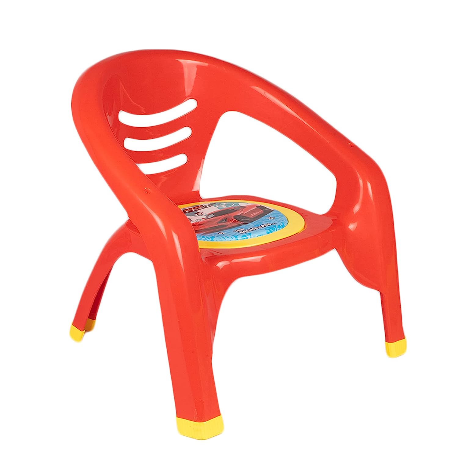 Soft Cushion Plastic OYO Baby Chair for Kids | Feeding Booster Seat with Removable Front Food and Safety Tray | Sturdy Plastic Portable Chairs can be used at Home, Schools for Boys and Girls Unisex 1 to 4 Years Babies and Toddlers (Red Colour) - MRGTOYS