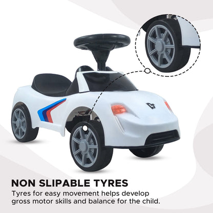 Dash F1 Stylish Ride on Car for Kids with Music, Light and Foot Drive Feature | Ride on for Kids, Kids Ride on, Foot Drive Car, Perfect for Kids Age 1 to 3 Years (color may very)