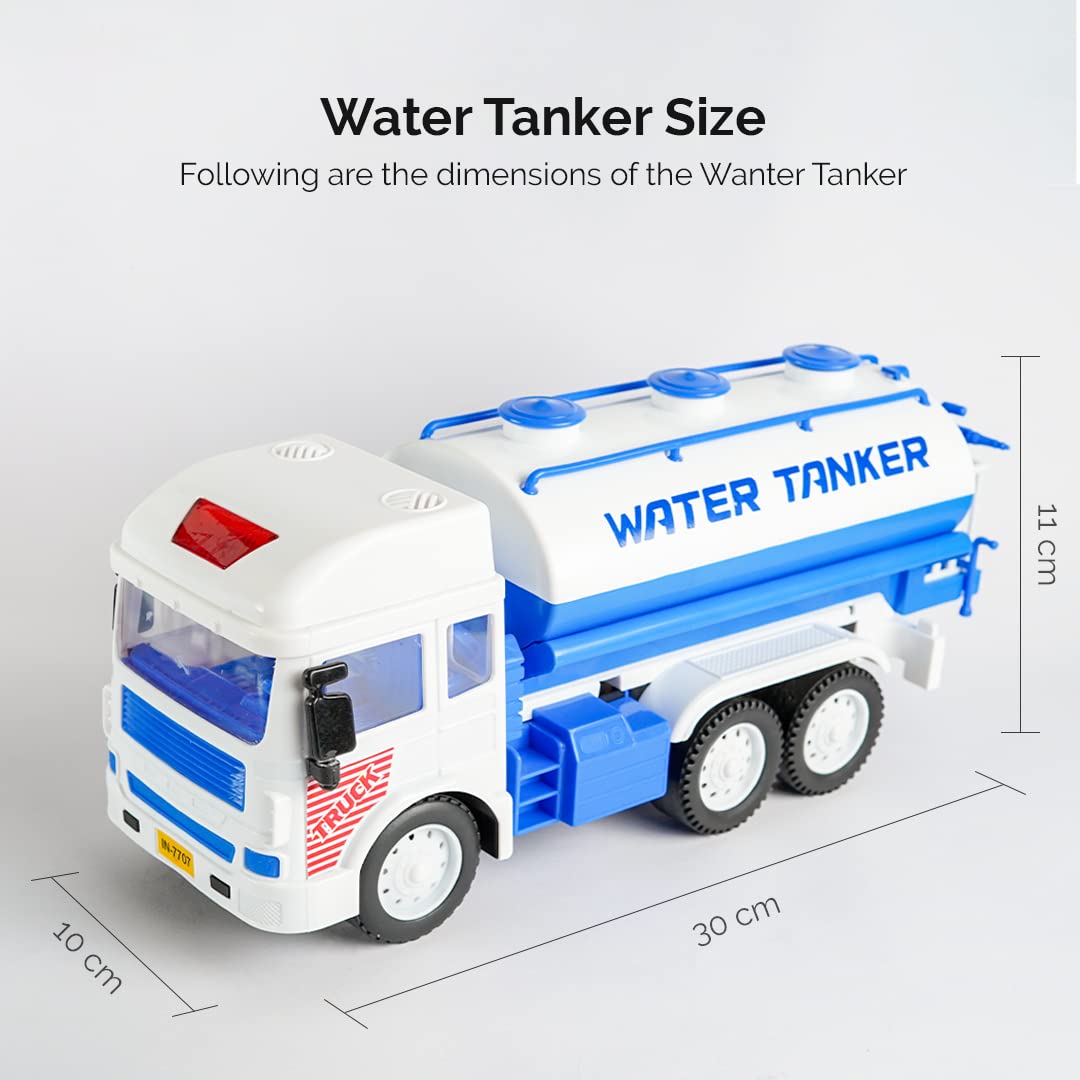 RATNA'S My First Wheels Water Tanker | Friction Powered Big Size Toy Vehicle for Kids
