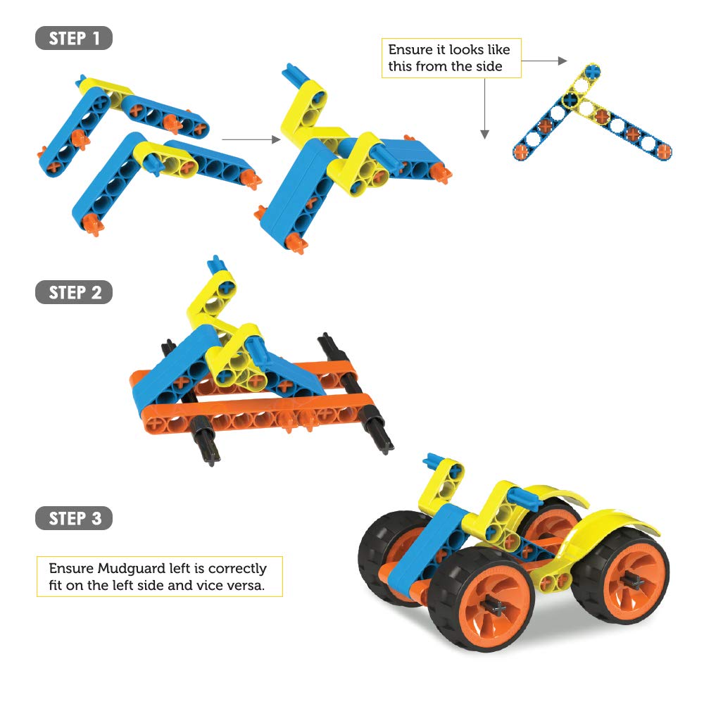 Zephyr BLIX - Cars - 1 DIY, Educational, Learning, Stem, Building and Construction Toys
