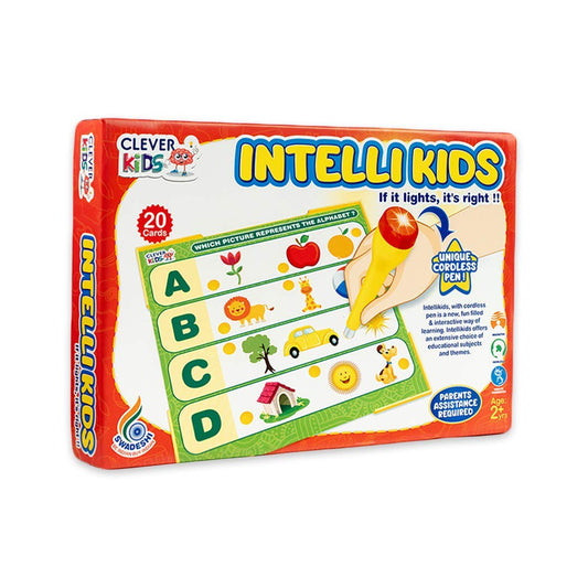 RATNA'S Intellikids A Perfect Electro Game. 10 Double Sided Printed Cards.If it Lights its Right.A Fun Way to Learn About Alphabet,Numbers,Colors,Shapes,Objects,Animals & Much More.