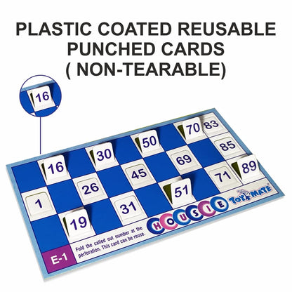 toymate HOUSIE Pack of 24 Reusable Cards- Family Fun Game for Small Gathering- No pins or Pencils Required