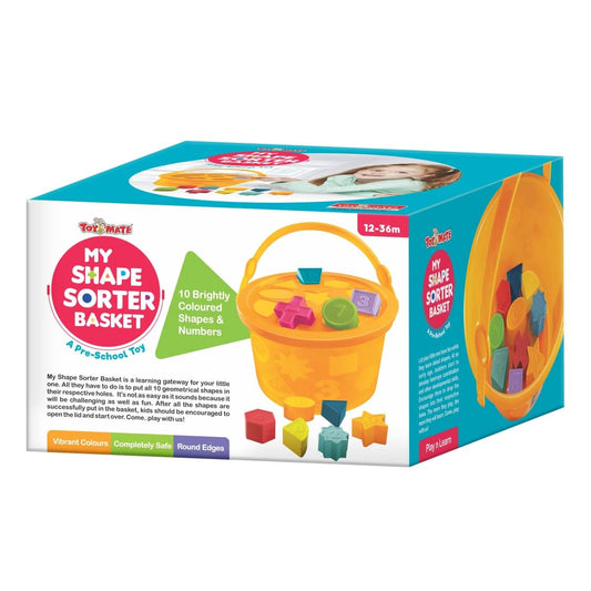 toymate My Shape SORTER Basket- A Pre School Toy with 10 Shapes & Colours- for Age 2 Years & Above.