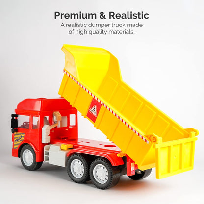 RATNA'S My First Wheels Dumper Truck | Friction Powered Big Size Plastic Toy Vehicle for Kids
