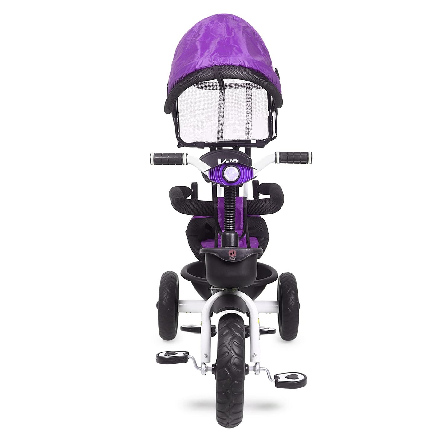 Pro Max Kids|Baby Musical Trike|Tricycle with Light, Foldable Canopy and 360 Degree Seat Rotating Tricycle for Kids|Boys|Girls Age Group 2 to 5 Years (Brown) (Purple)Baby Cute Kids - MRGTOYS
