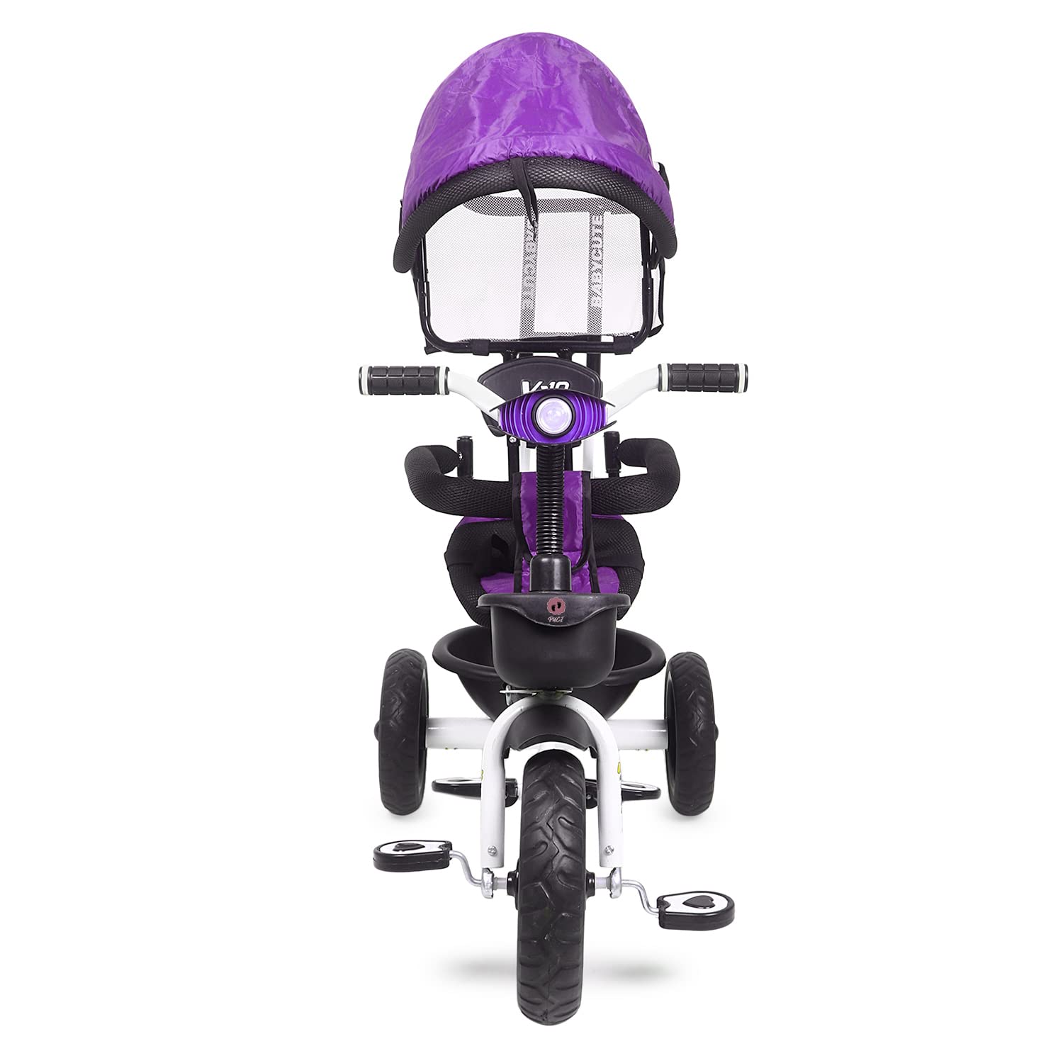 Pro Max Kids|Baby Musical Trike|Tricycle with Light, Foldable Canopy and 360 Degree Seat Rotating Tricycle for Kids|Boys|Girls Age Group 2 to 5 Years (Brown) (Purple)Baby Cute Kids - MRGTOYS