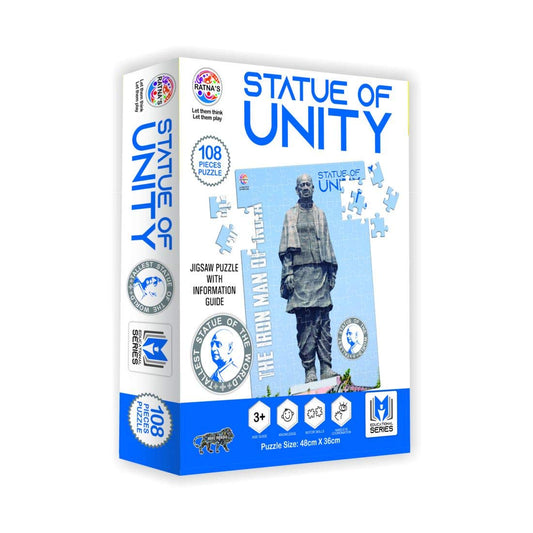 Statue of Unity 108 Pieces Jigsaw Puzzle with 12 Pages Information Booklet About SHRI VALLABHBHAI Patel