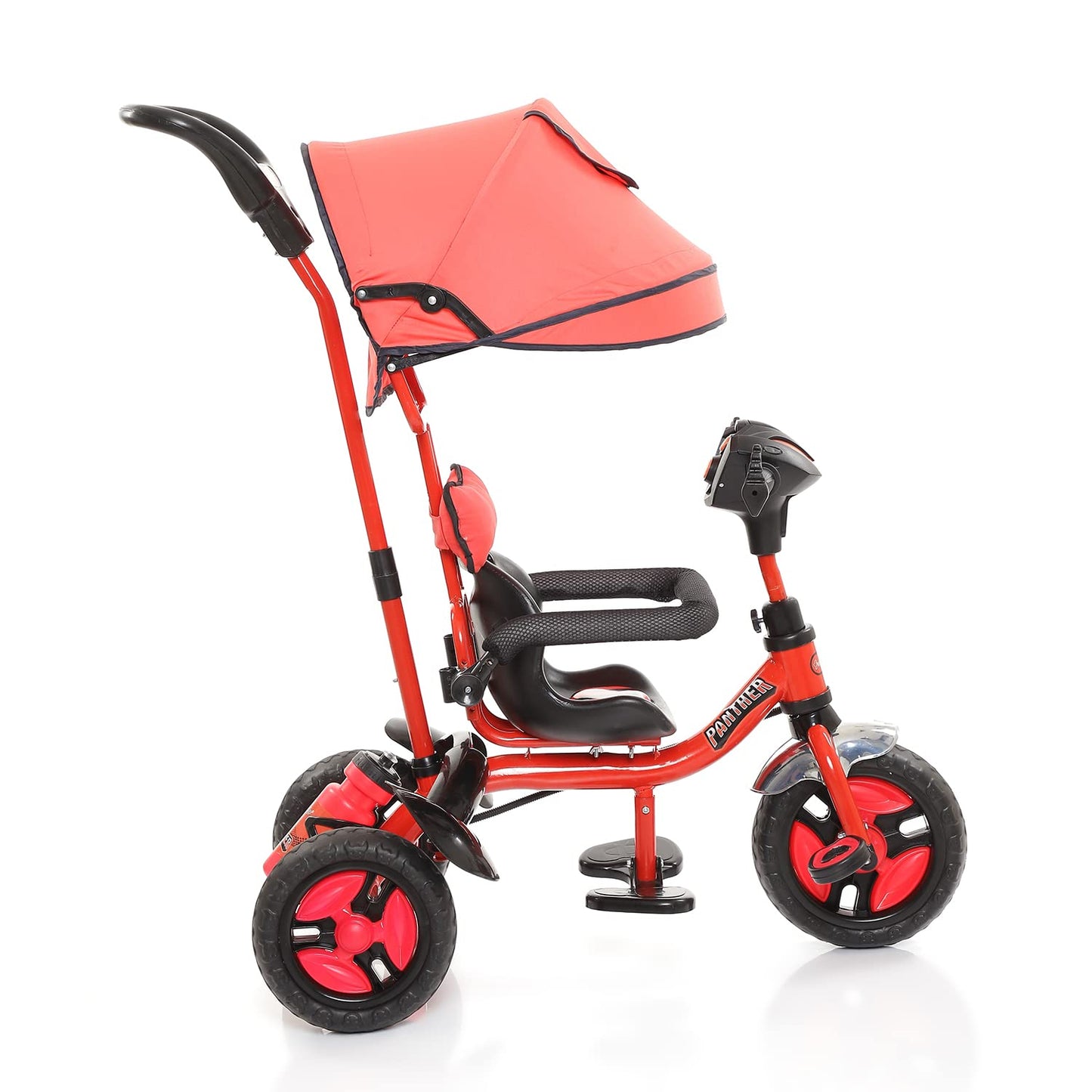 FunRide Kids Tricycle Panther 3 in 1 Plug and Play Musical Trike - Parental Control Handle for 1.5 to 5 Years with Safety Handle for Boys and Girls - (Weight - Upto 25 Kg)