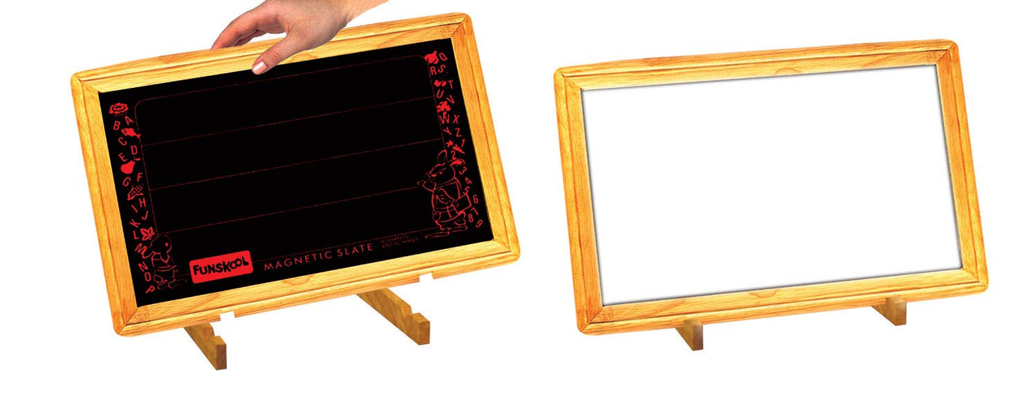 Funskool Learn N Write Slate, 2 in 1 Magnetic & Dry Erase Board, Early Learning, 3 Years & Above, Preschool Toys, Multicolor