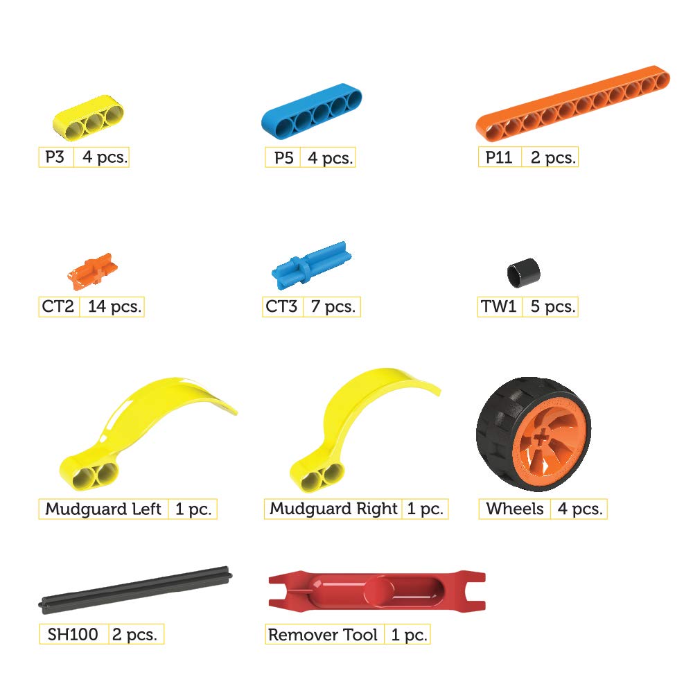 Zephyr BLIX - Cars - 1 DIY, Educational, Learning, Stem, Building and Construction Toys