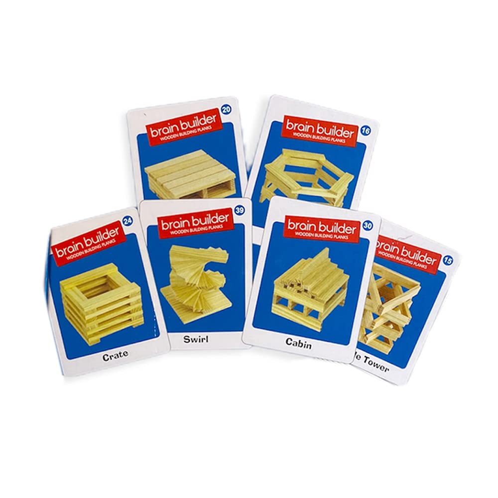 Ekta Brain Builder Wooden Building Planks Set 1, 3-D Puzzles for Kids