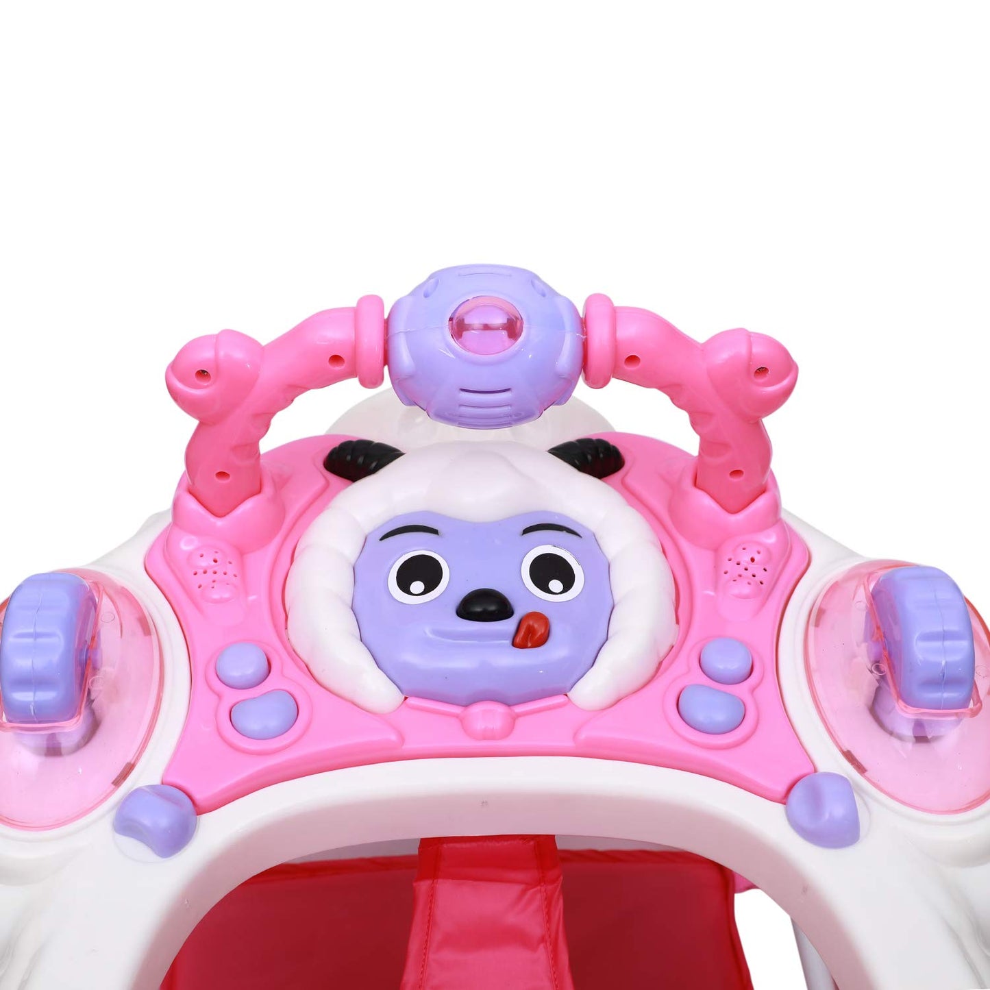 Love Baby Activity Walker for Kids with Canopy Adjustable Height Musical Tray and Light for 6 Months  Kids (Pink) - MRGTOYS
