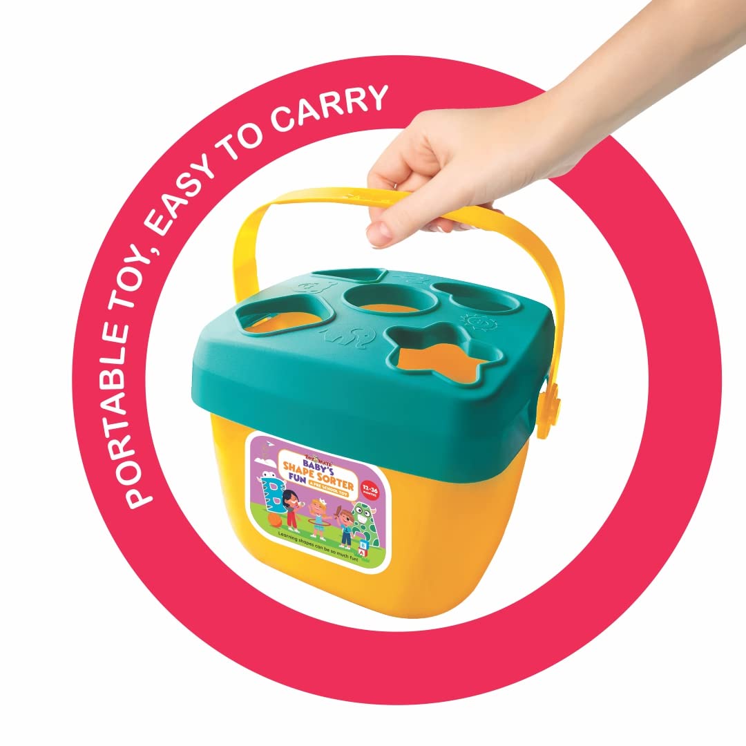 Toymate Baby’s Shape Sorter Fun for Kids Toddlers - A Pre School Toy with 10 Shapes & Colours- for Age 2 Years & Above.…