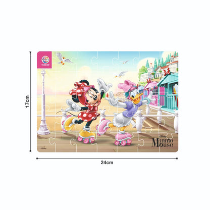 Ratna's 4 in 1 Disney Jigsaw Puzzle 140 Pieces for Kids. 4 Jigsaw Puzzles 35 Pieces Each (Minnie Mouse & Daisy) - MRGTOYS