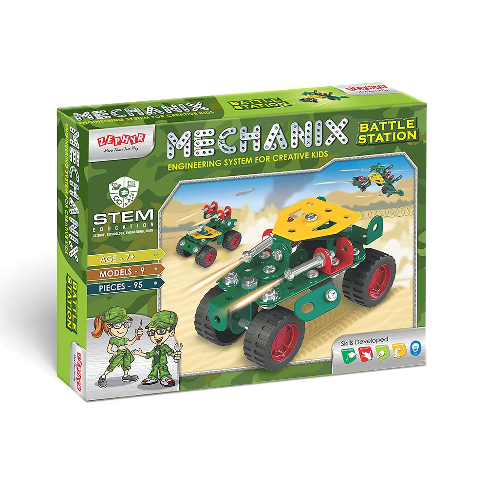 MECHANIX NM Battle Station, Construction Set, War Themed Building Blocks, For 6+ Yrs Boys and Girls, Multicolor