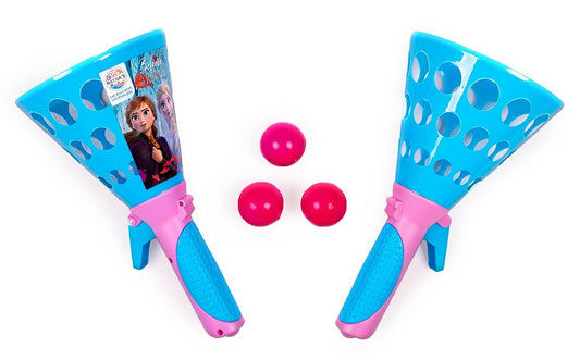 Ratna's Sky Ping Pong Disney Frozen Pop & Catch Plastic Click and Catch Twin Ball Indoor & Outdoor Game Toy Set for Boys & Girls