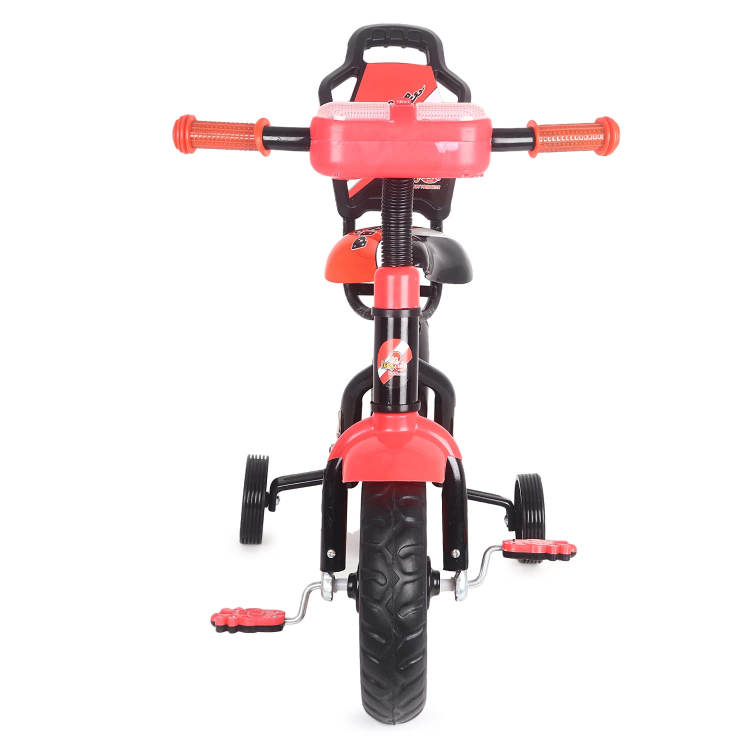 BABYCUTE Plug N Play Kids/Baby Tricycle for 12 Months to 48 Months, Cushion Seat and Seat Belt Boys, Girls, and Up to 30kg Carrying Capacity PIDGI TRICYCLE (Red) - MRGTOYS