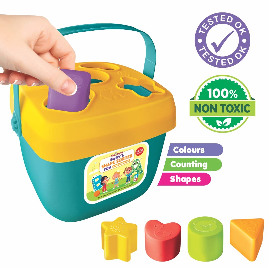 Toymate Baby’s Shape Sorter Fun for Kids Toddlers - A Pre School Toy with 10 Shapes & Colours- for Age 2 Years & Above.…