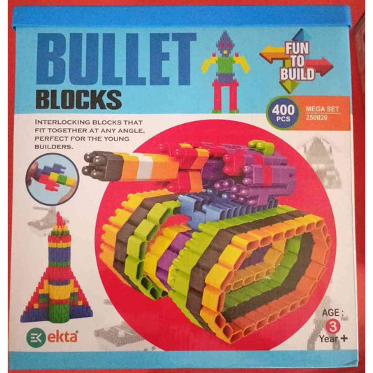 Ekta Bullet Blocks 400 Pcs For Kids, Multicolor