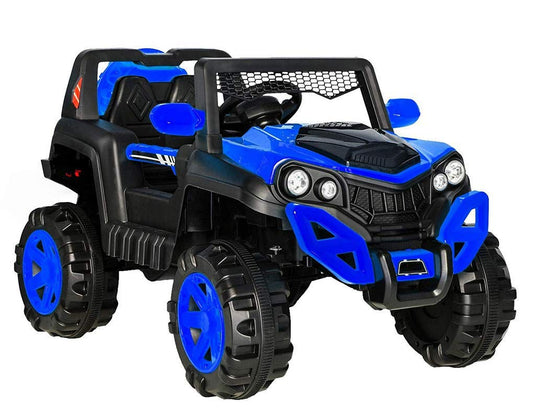 Cool & Stylish Electric Ride on Jeep for Kids with 12V Battery, Swing Option, Music System, Spring Suspension and Remote Control-Blue