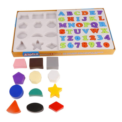 Ratna's Educational Alpha, Numbers & Shapes for Kids. Let Them Learn The Combo of Alphabet,Number and Shapes