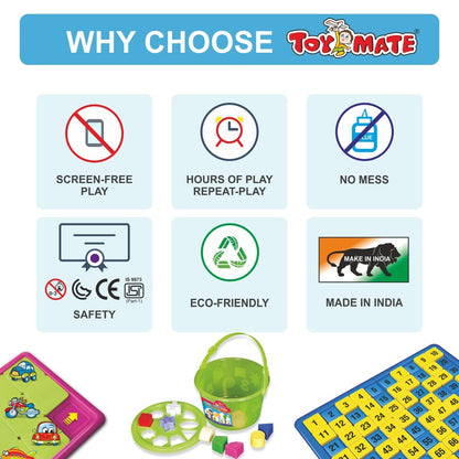 Toymate Baby’s Safari World - 17 pcs Ultimate Toddler Games Gifts Set - Stacking Cups, Nesting, Rolling - Montessori Fine Motor Skills for 1 Year & Above
