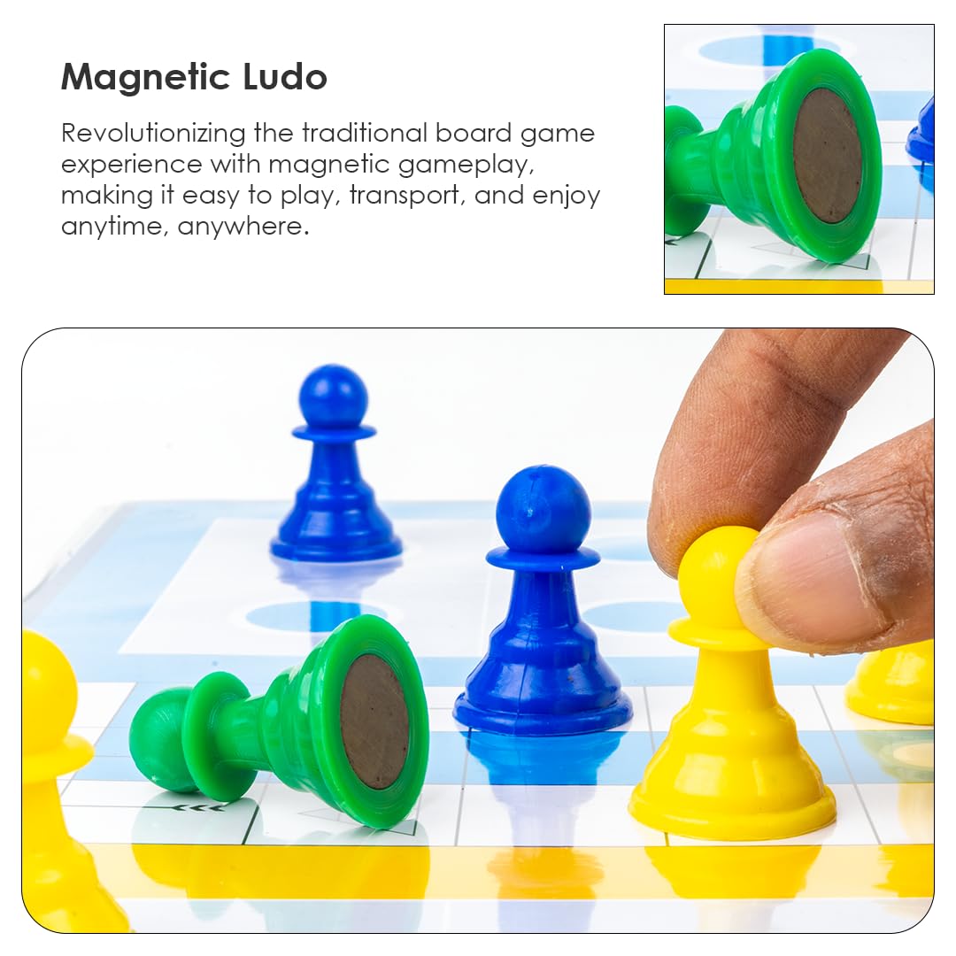 RATNA'S Magnetic Snakes and Ladders with Ludo for Kids and Family Fun