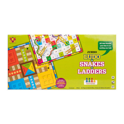 Toysbox Ludo and Snakes & Ladders Jumbo Classic Board Game to Play with Kids and Adults