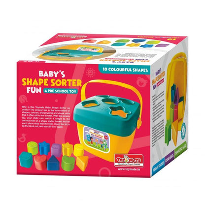 Toymate Baby’s Shape Sorter Fun for Kids Toddlers - A Pre School Toy with 10 Shapes & Colours- for Age 2 Years & Above.…