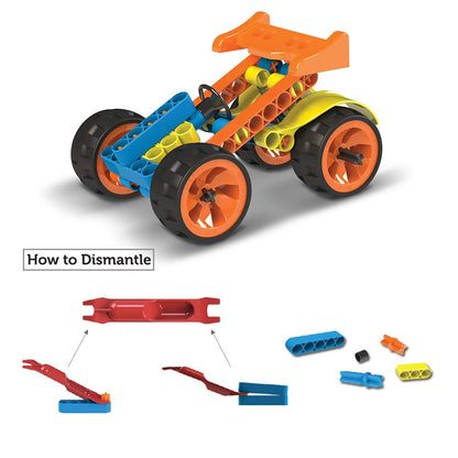BLIX - Cars - 2 DIY, Educational, Learning, Stem, Building and Construction Toys