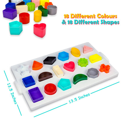 Ratna's Shape Sorter Jumbo Educational Learning of 18 Different Shapes & Colours for Kids