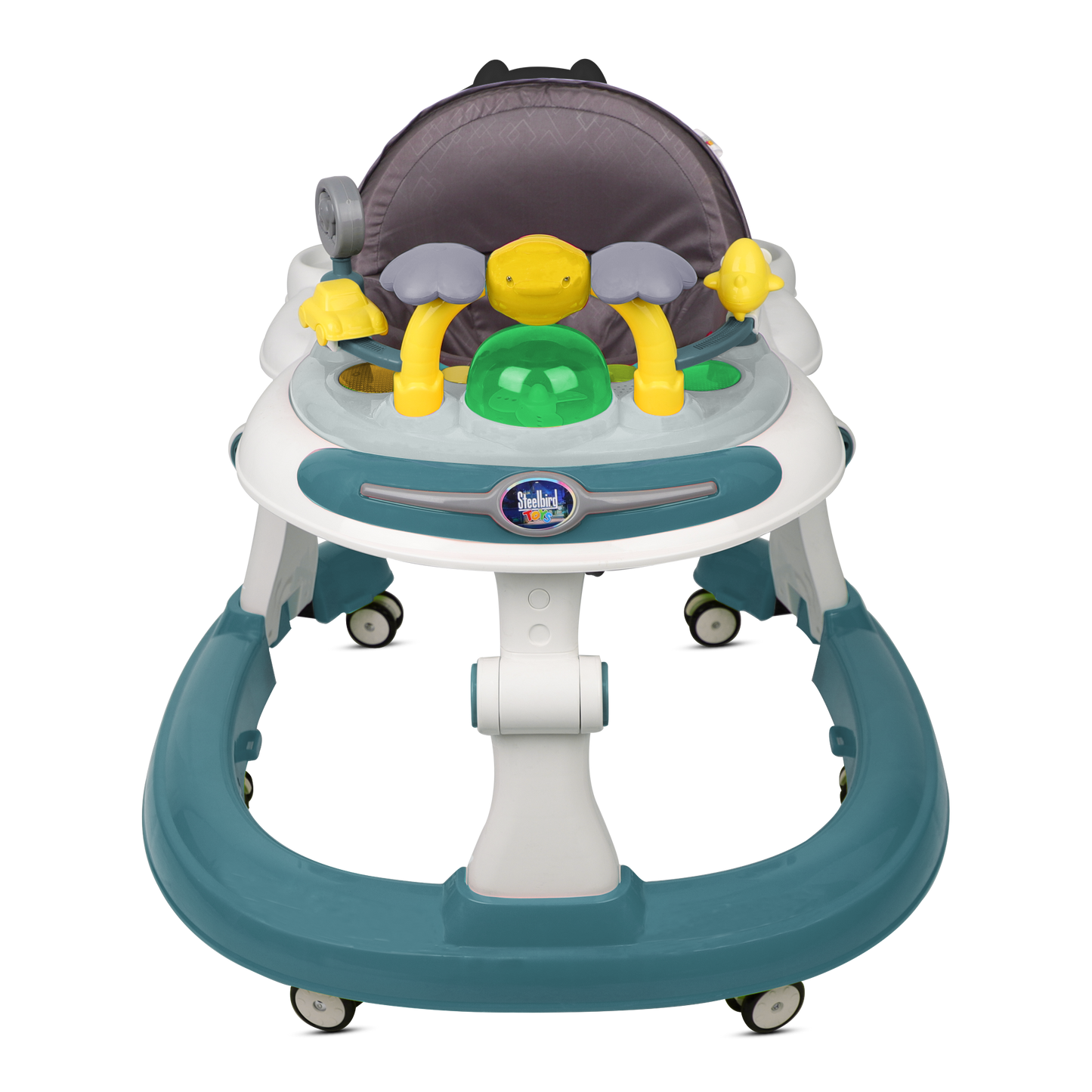 TEAL BABY WALKER WITH PUSH HANDLE