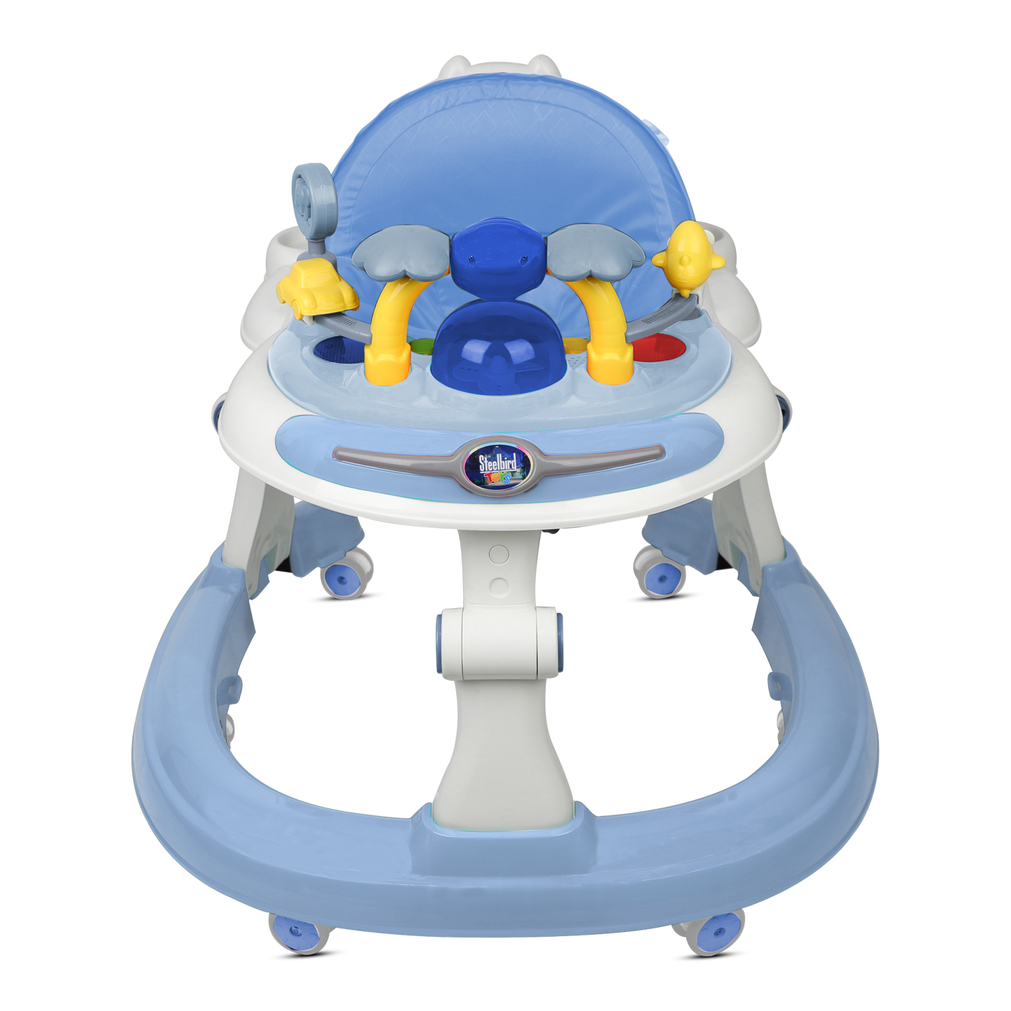 BLUE BABY WALKER WITH PUSH HANDLE