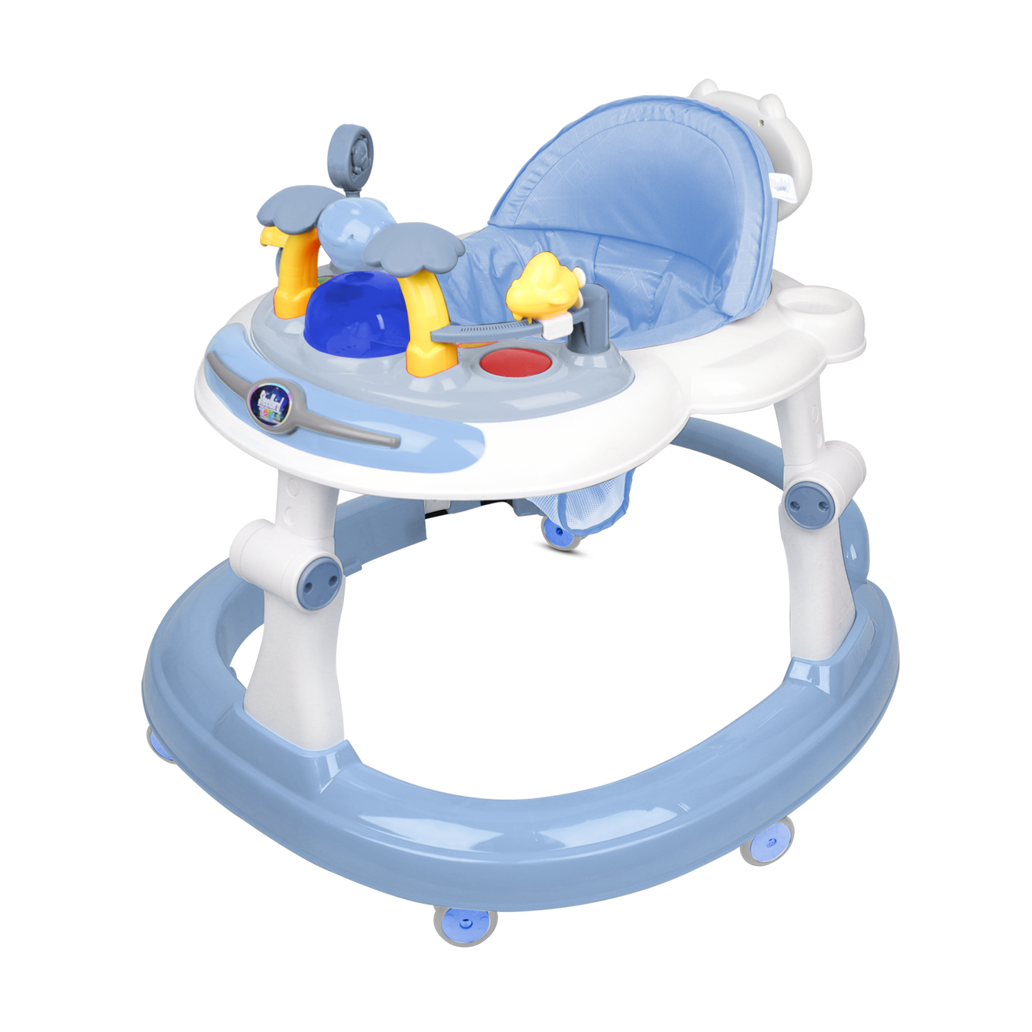 BLUE BABY WALKER WITH PUSH HANDLE
