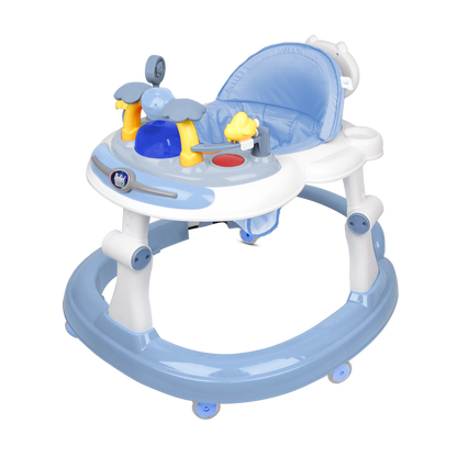 BLUE BABY WALKER WITH PUSH HANDLE