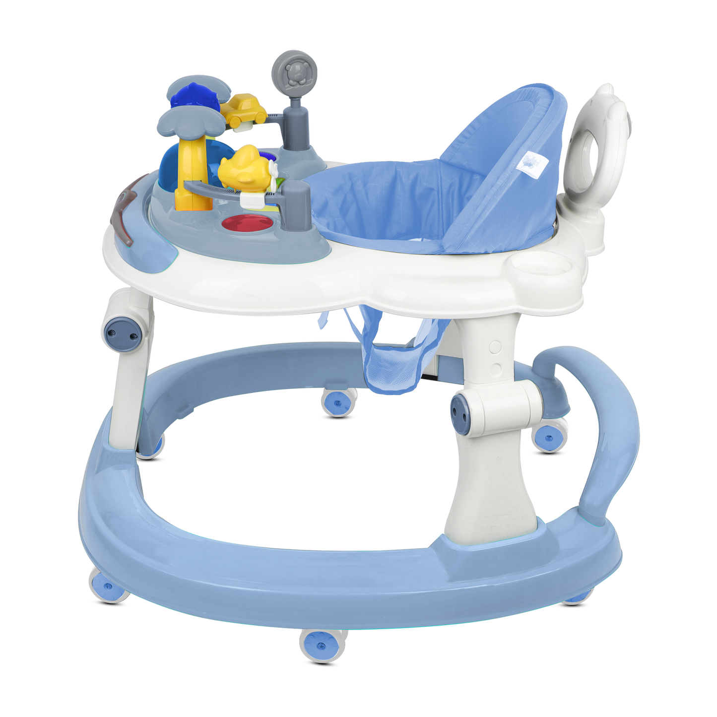 BLUE BABY WALKER WITH PUSH HANDLE