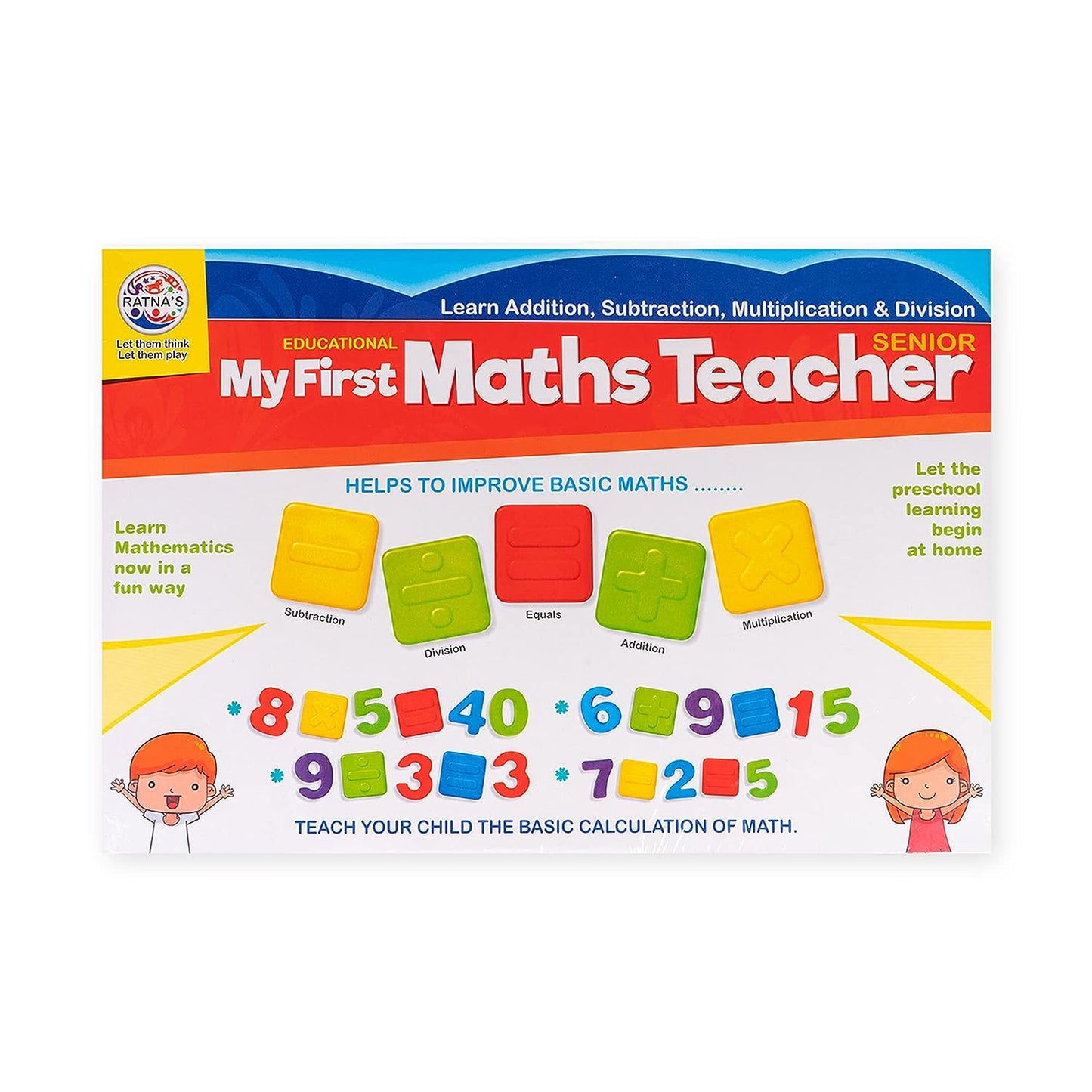 Ratnas Senior Educational My First Maths Teacher to Learn Addition, Subtraction, Multiplication & Division