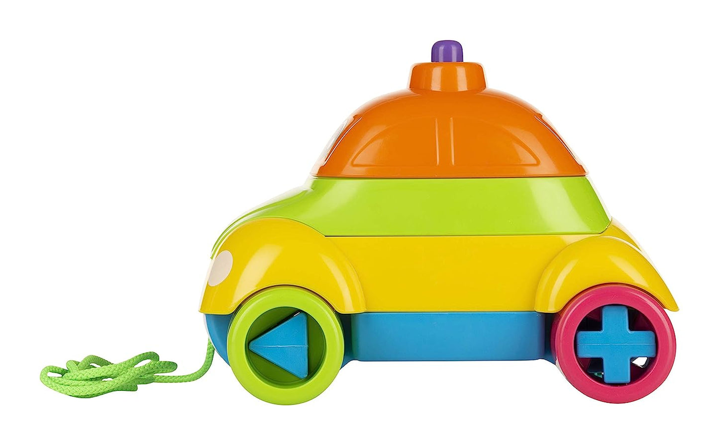 Giggles - Stack A Car, 2 in 1 Pull along toy, Walking, Shape sorting,Pretend Play, 12 months & above, Infant and Preschool Toys